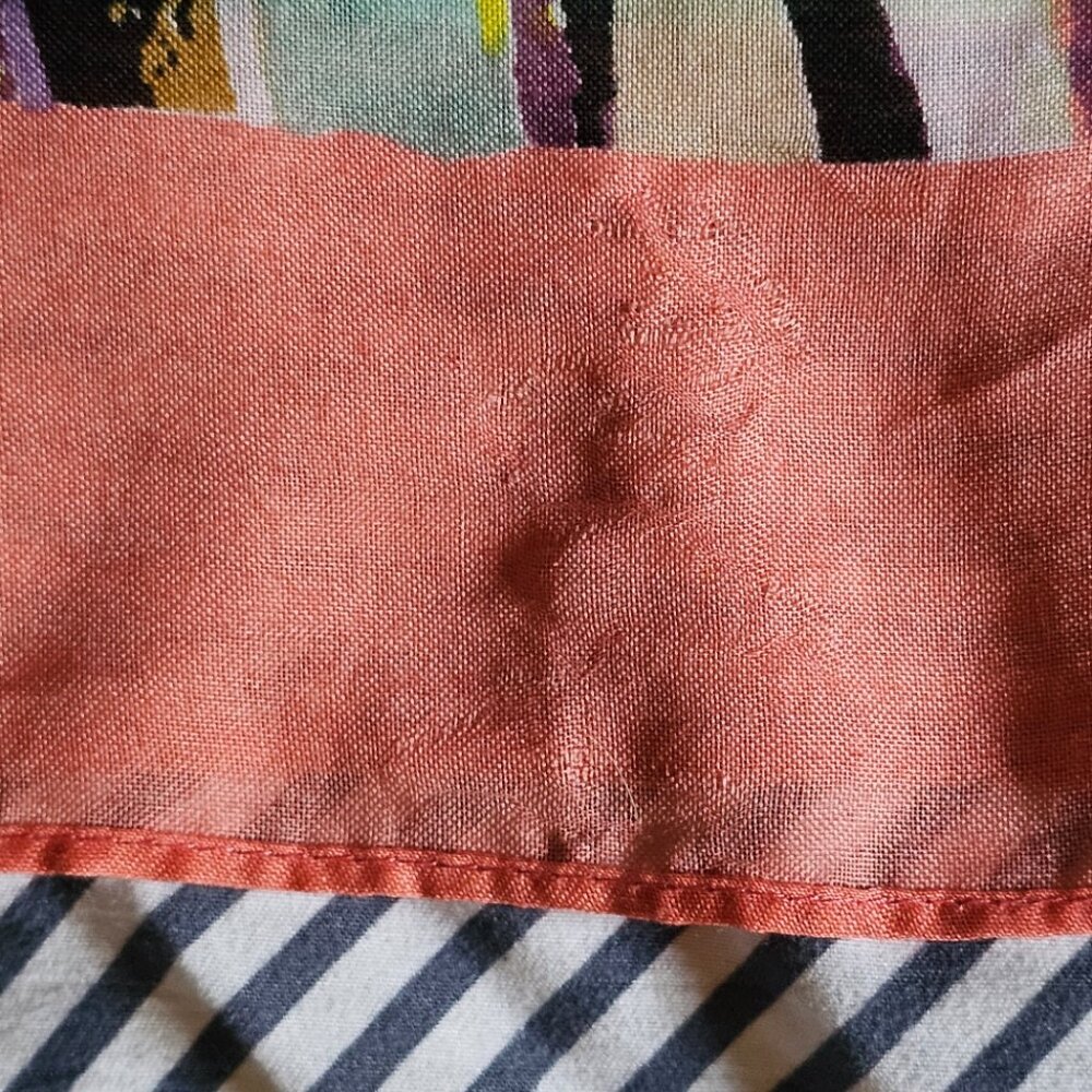 Bohemian Multicolored Rectangular Scarf - Picture 4 of 5